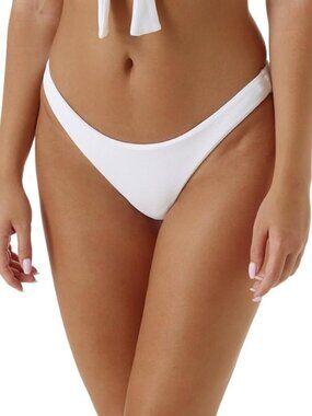 Melissa Odabash White KOH Samui Bikini Bottom Travel Summer Neutral Classic